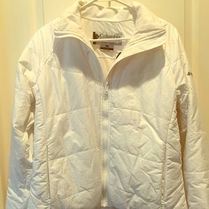 Columbia lightweight white coat